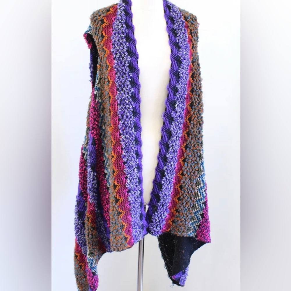 SOFT SURROUNDINGS chunky colorful knit vest